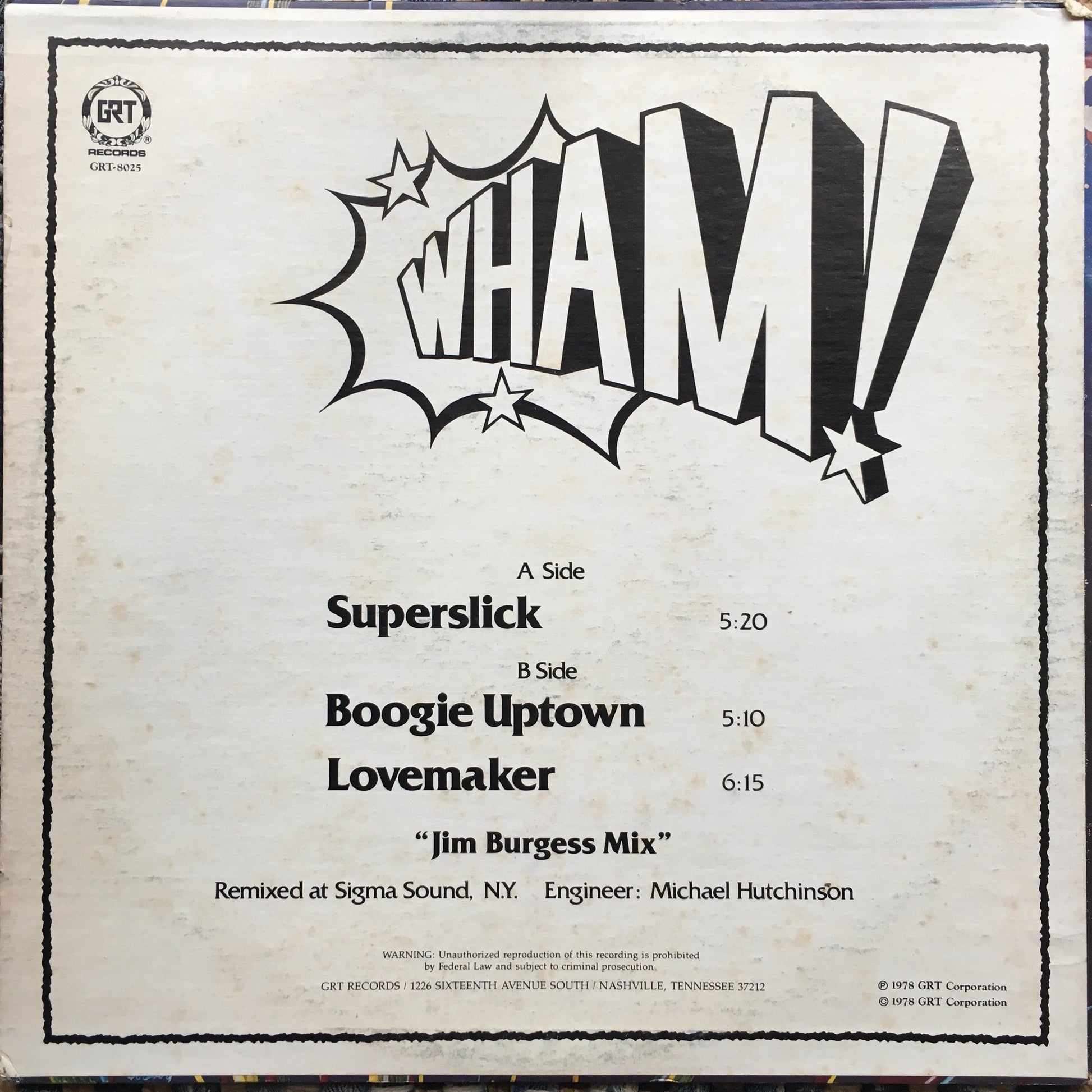 Wham ‎– Superslick - monads records