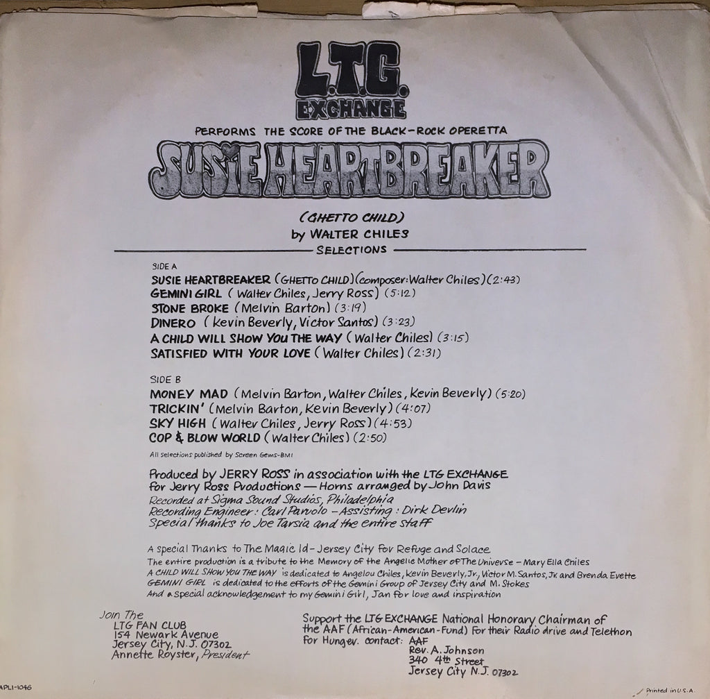 LTG Exchange ‎– Susie Heartbreaker - monads records