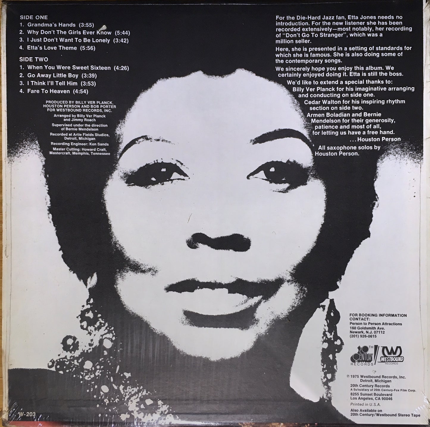 Etta Jones ‎– Etta Jones '75 - monads records