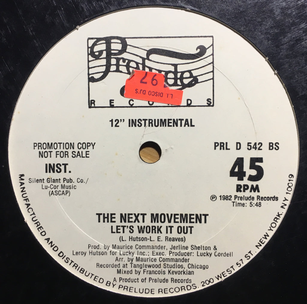 The Next Movement ‎– Let's Work It Out - monads records