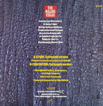 Mike Oldfield ‎– Étude - Theme From The Killing Fields - monads records