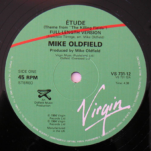 Mike Oldfield ‎– Étude - Theme From The Killing Fields - monads records