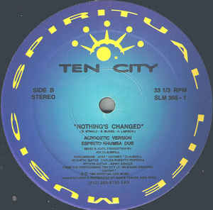 Ten City ‎– Nothing's Changed - monads records