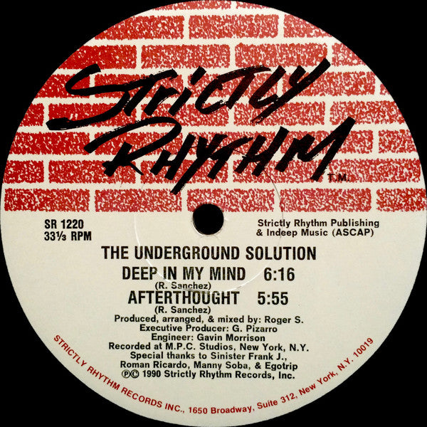 The Underground Solution ‎– Luv Dancin' - monads records