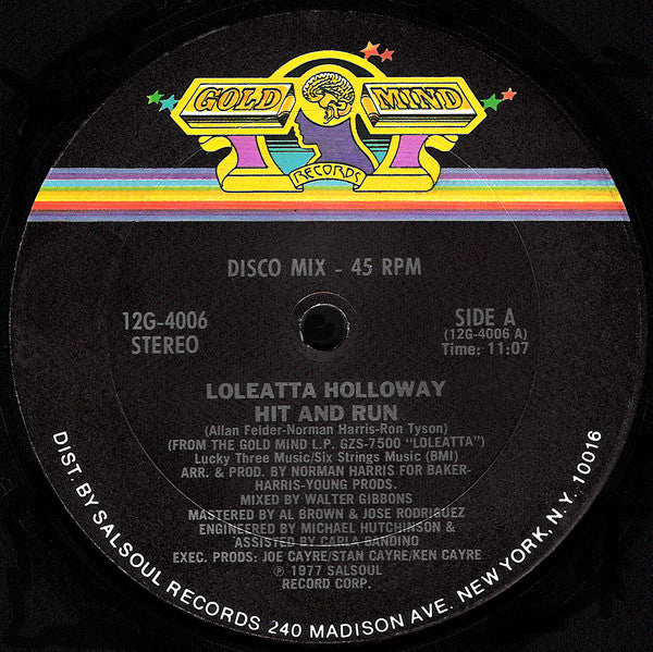 Loleatta Holloway ‎– Hit And Run - monads records