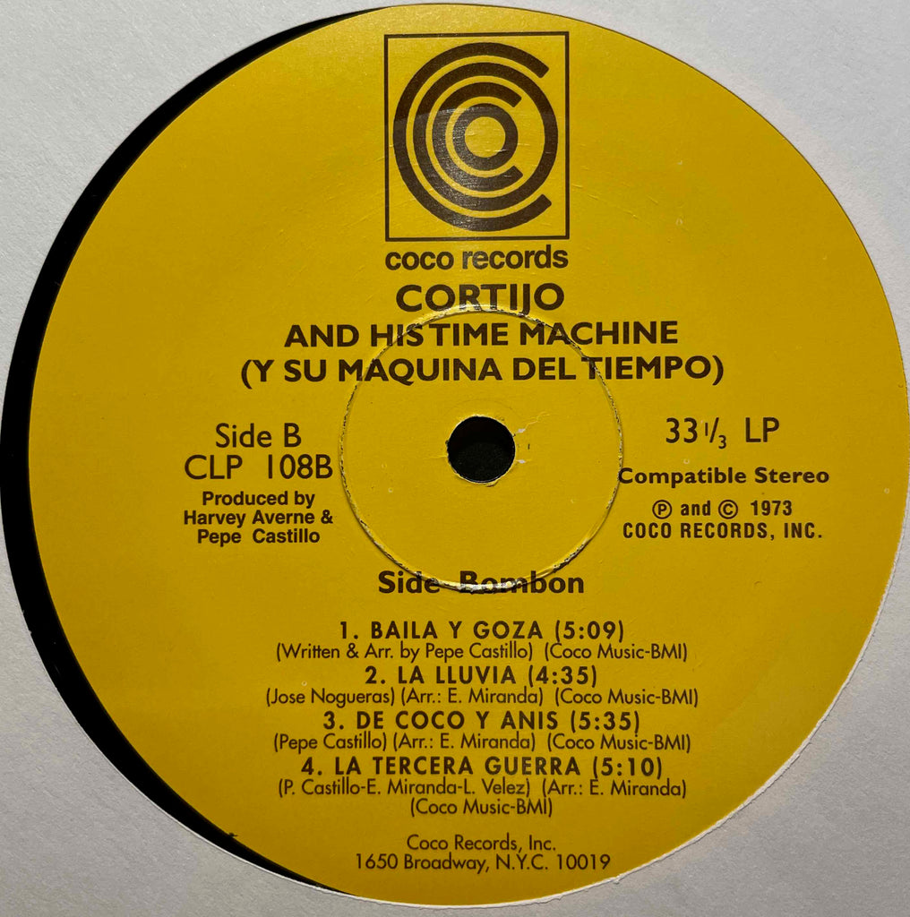 Cortijo & His Time Machine – Y Su Maquina Del Tiempo LP label image front