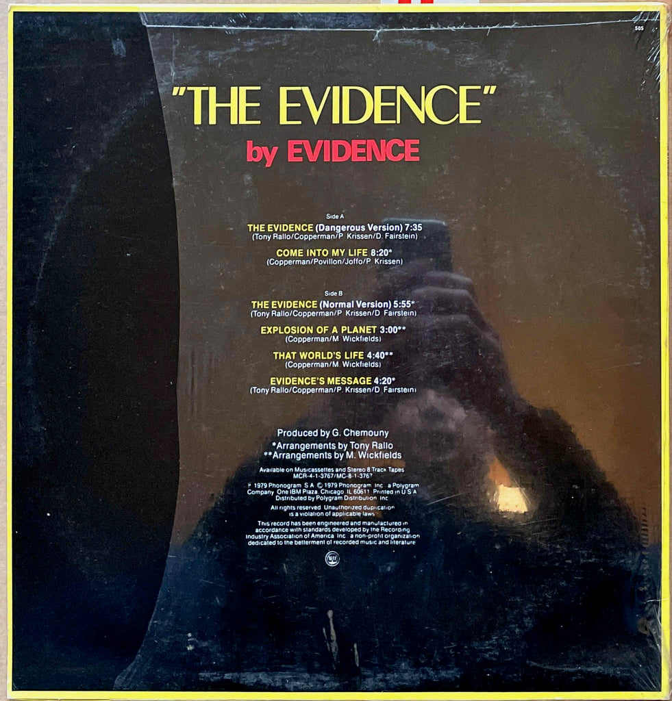 Evidence ‎– The Evidence LP sleeve image back