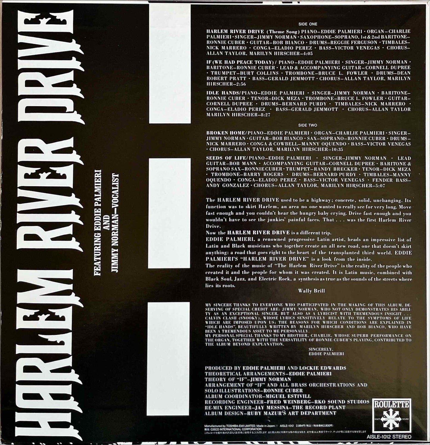 Harlem River Drive – Harlem River Drive LP sleeve image back