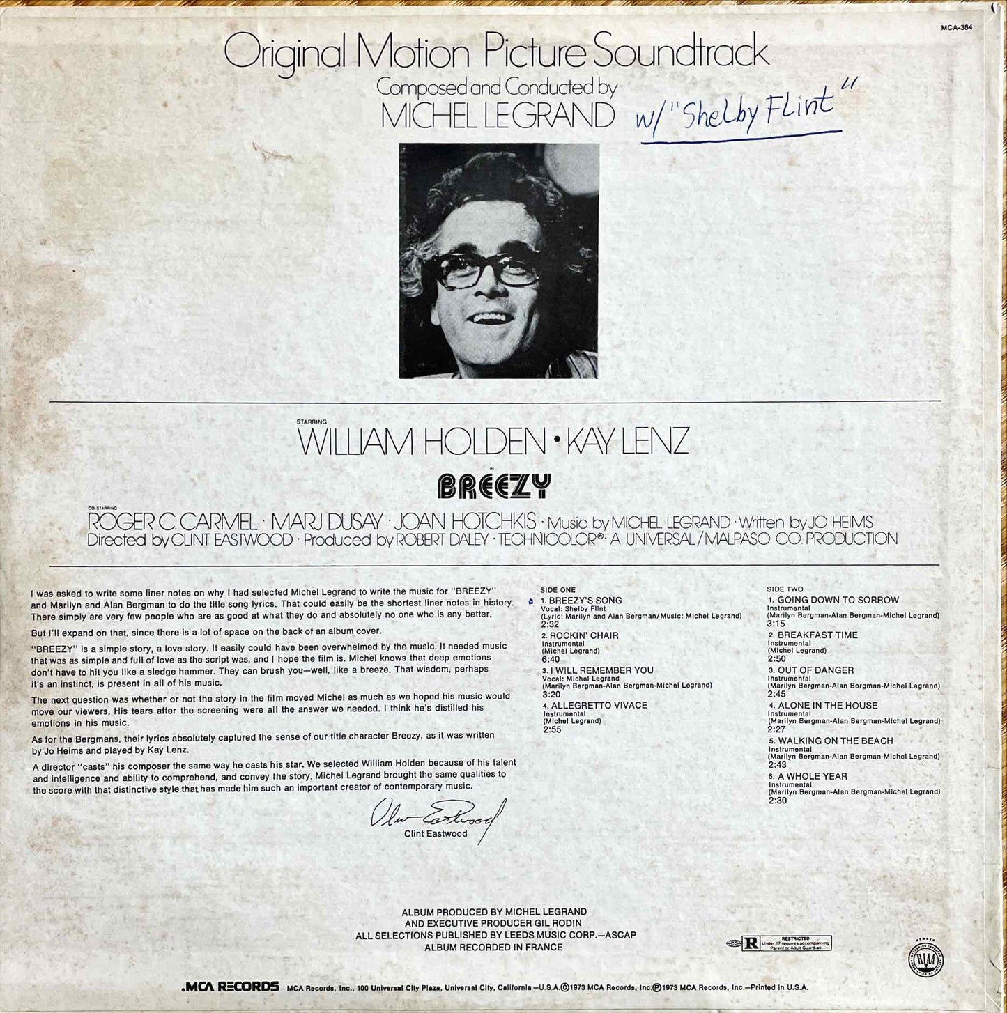 Michel Legrand – Breezy (Original Motion Picture Soundtrack)