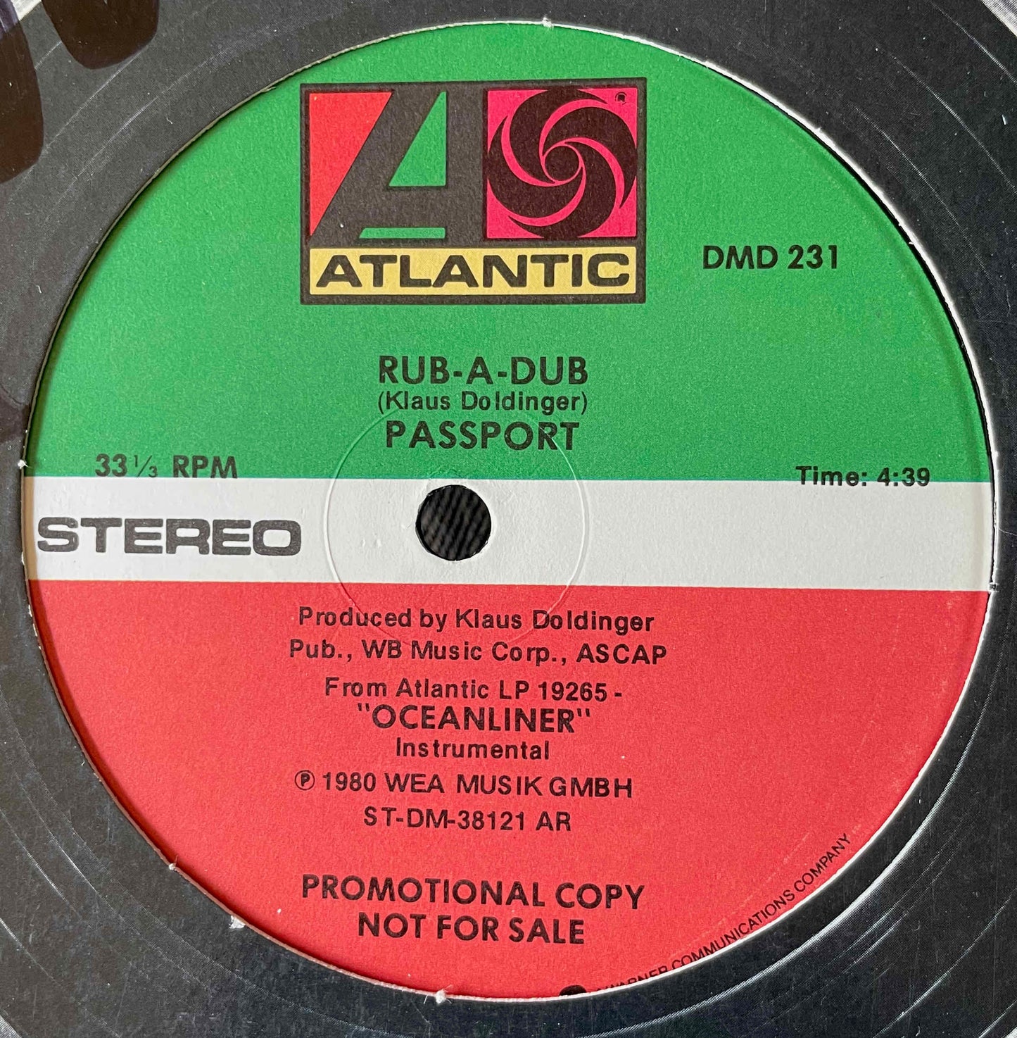 Passport  ‎– Rub-A-Dub 12inch label image back