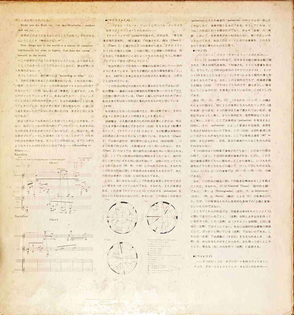 Toru Takemitsu, Hiroshi Wakasugi – Miniatur - Art LP sleeve image inside b